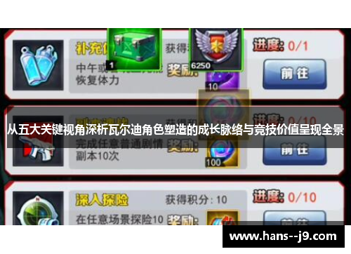 从五大关键视角深析瓦尔迪角色塑造的成长脉络与竞技价值呈现全景