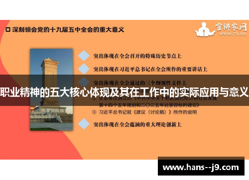职业精神的五大核心体现及其在工作中的实际应用与意义